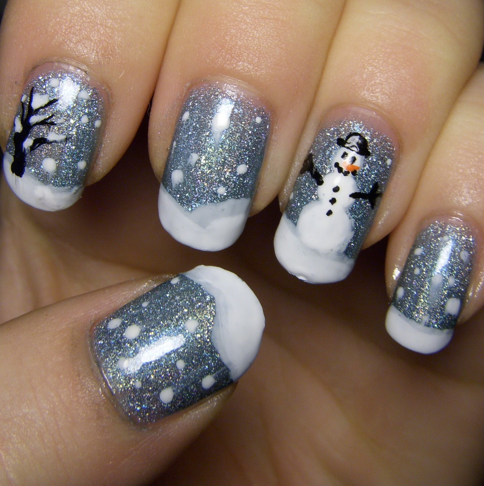 Nail Ideas For Winter
 Quixii s Nails 12 15 12 Winter Wonderland Nails