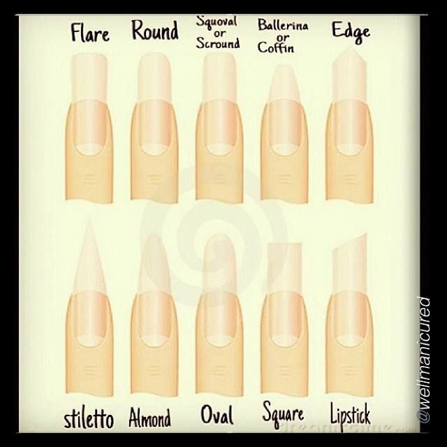 Nail Styles Names
 nail shape names Nail ideas