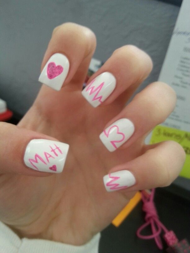 Nail Styles Names
 Valentine s day nails with my boyfriend s name