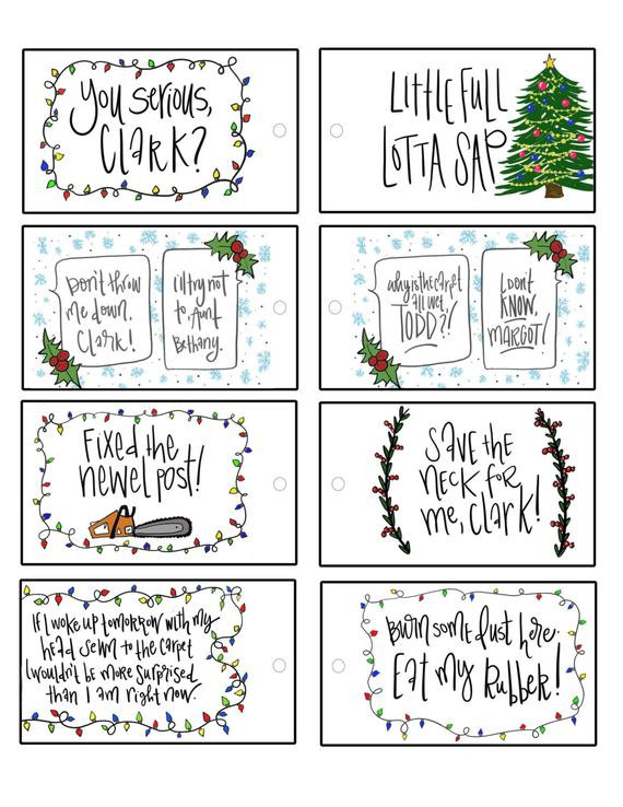 National.Lampoons Christmas Vacation Quotes
 Christmas Vacation movie Quotes Christmas Gift Tags