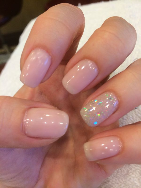 Natural Gel Nail Colors
 Neutral nails with a little sparkle sparkle nails
