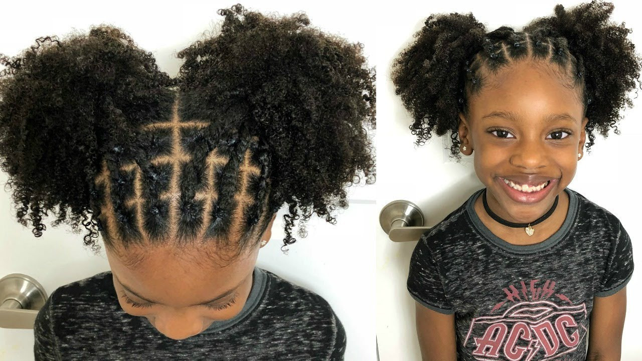Natural Hair Kids
 KIDS NATURAL HAIRSTYLES Rubber Band Protective Style on