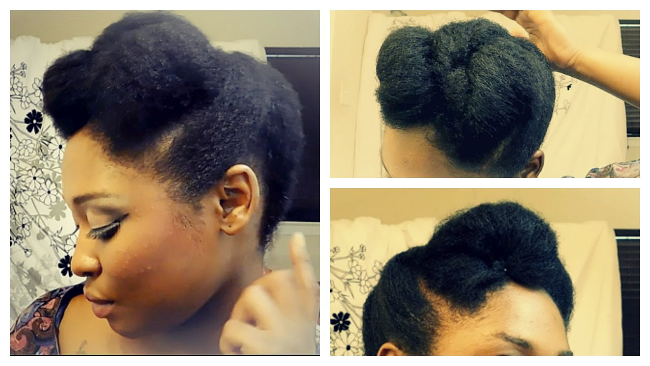 Natural Hairstyles For Medium Length 4C Hair
 Quick and Easy Updo Short To Medium Length 4b 4c