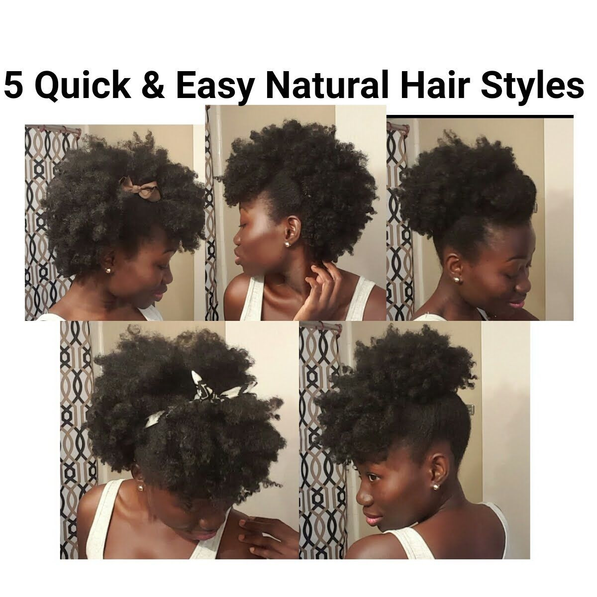 Natural Hairstyles For Medium Length 4C Hair
 5 Quick & Easy Natural Hair Styles Short Medium Length