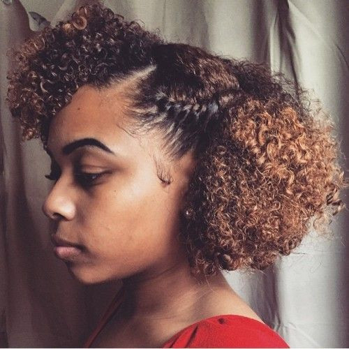 Natural Hairstyles For Medium Length 4C Hair
 Image result for brown highlights 4c hair