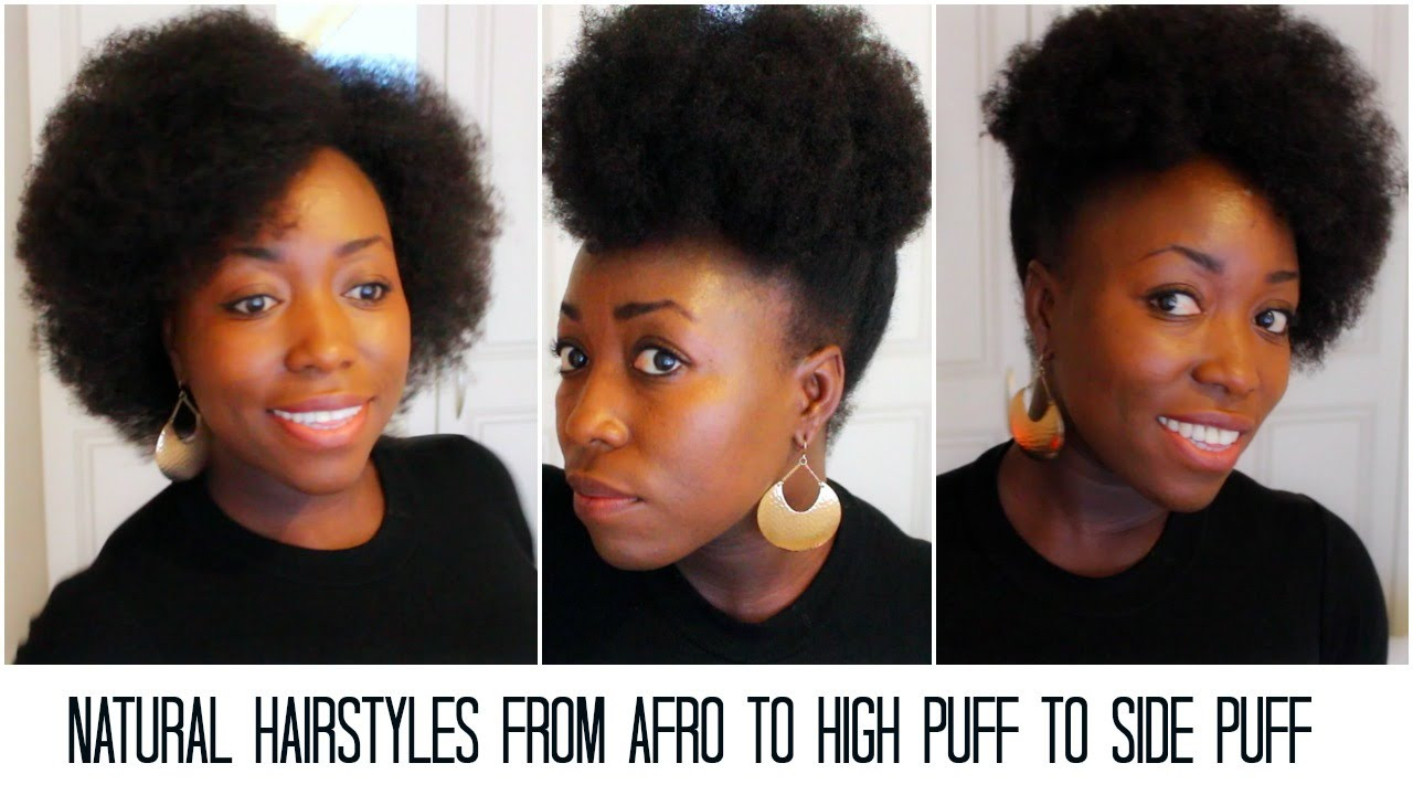 Natural Hairstyles For Medium Length 4C Hair
 Natural Hairstyles from Afro to High Puff to Side Puff