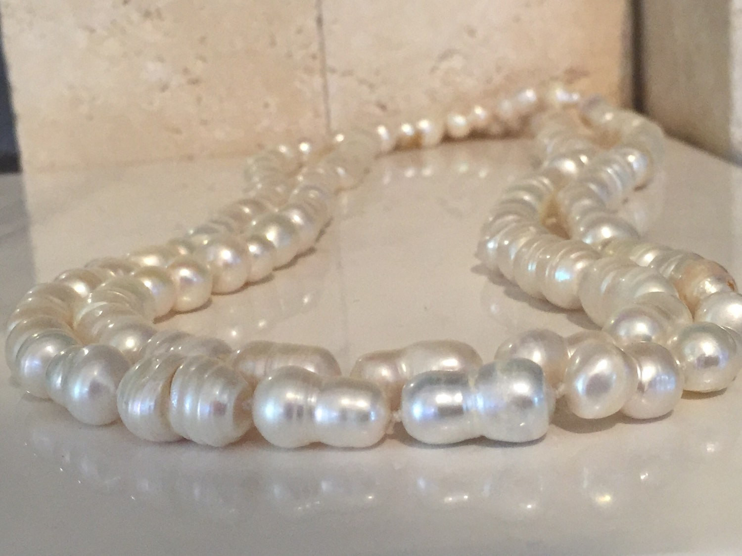 Natural Pearl Necklace
 Natural Pearl Necklace Long Baroque Pearl Necklace Chunky