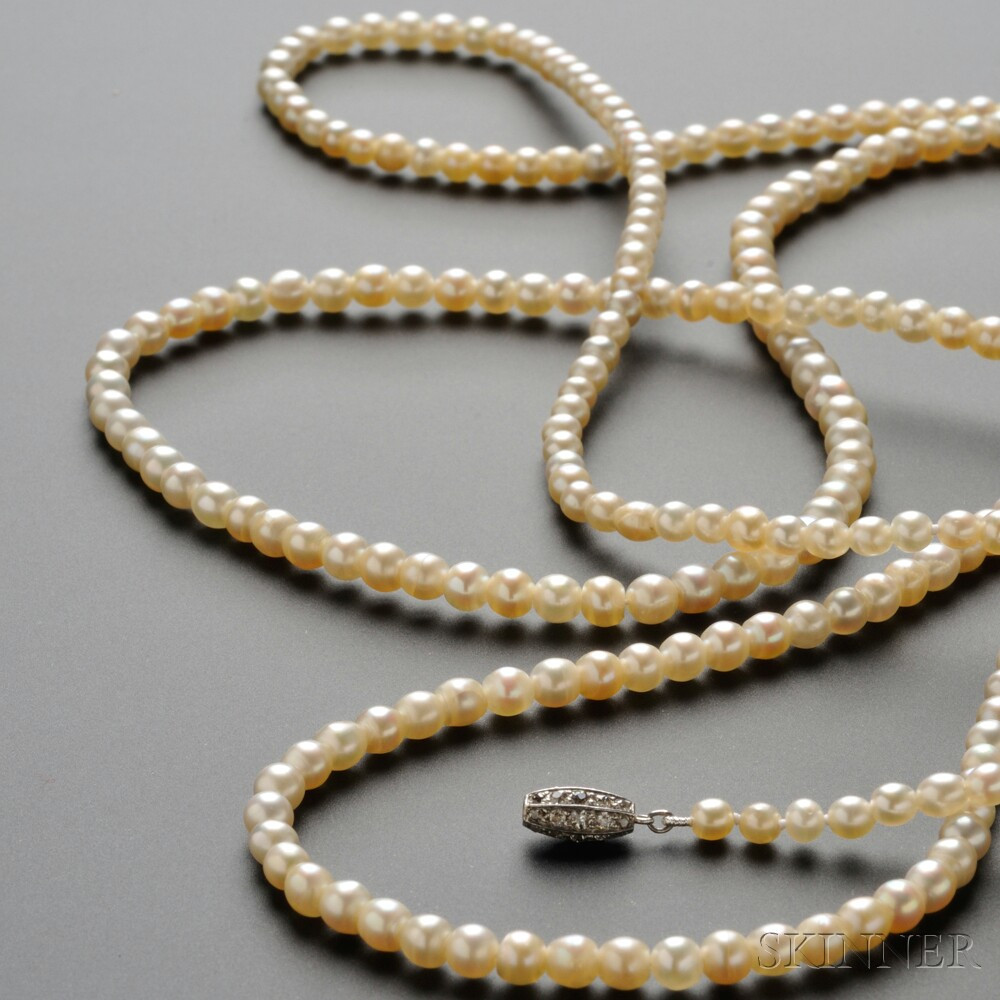 Natural Pearl Necklace
 Antique Natural Pearl Necklace