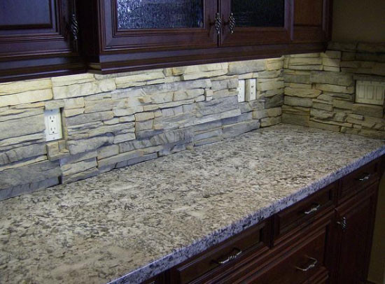 Natural Stone Backsplash Kitchen
 Tile Ideas For Outside Counters