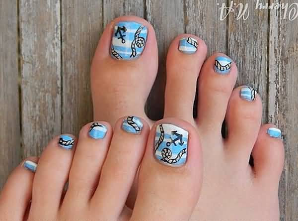 Nautical Toe Nail Designs - wide 10