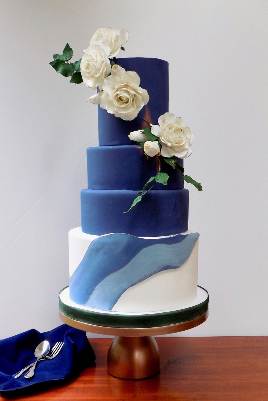 Navy Blue Wedding Cakes
 Navy Blue Wedding Cake CakeCentral