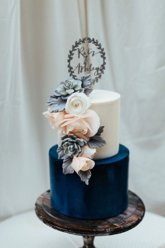 Navy Blue Wedding Cakes
 Wedding Cake Trends That Will Have You Drooling in No Time