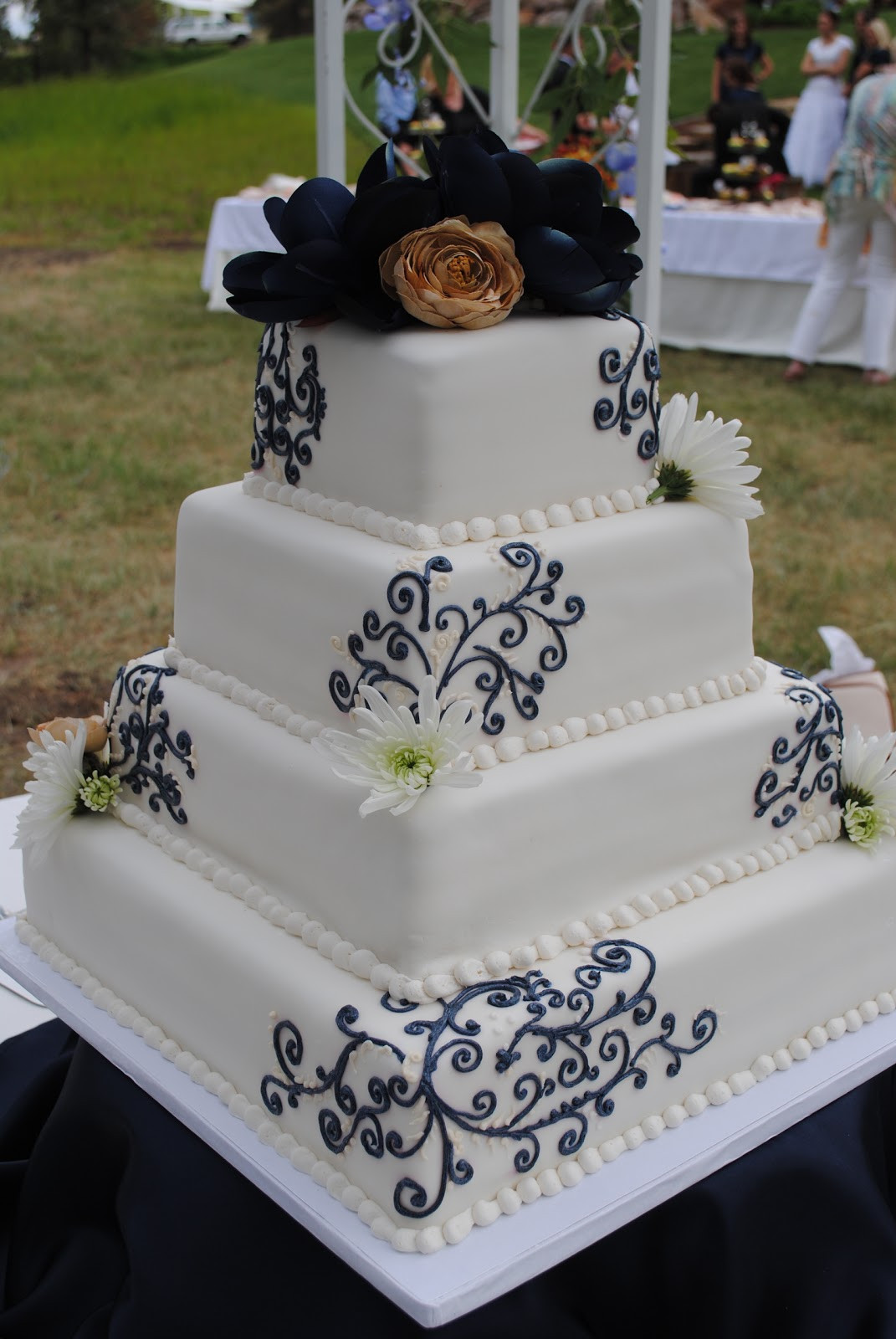Navy Blue Wedding Cakes
 Becky s Cake Blog Navy Blue & Champagne