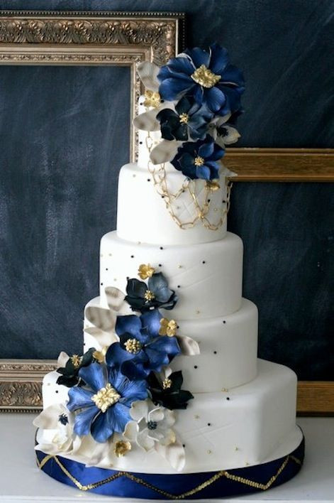 Navy Blue Wedding Cakes
 Navy Wedding Navy Blue Wedding Weddbook
