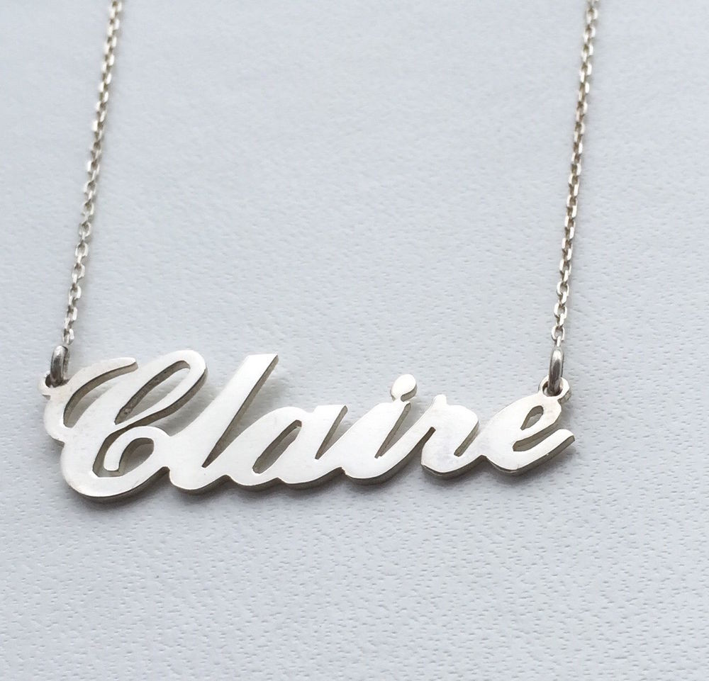 Necklace With Name
 Personalised Carrie Style Name Necklace 925 Sterling