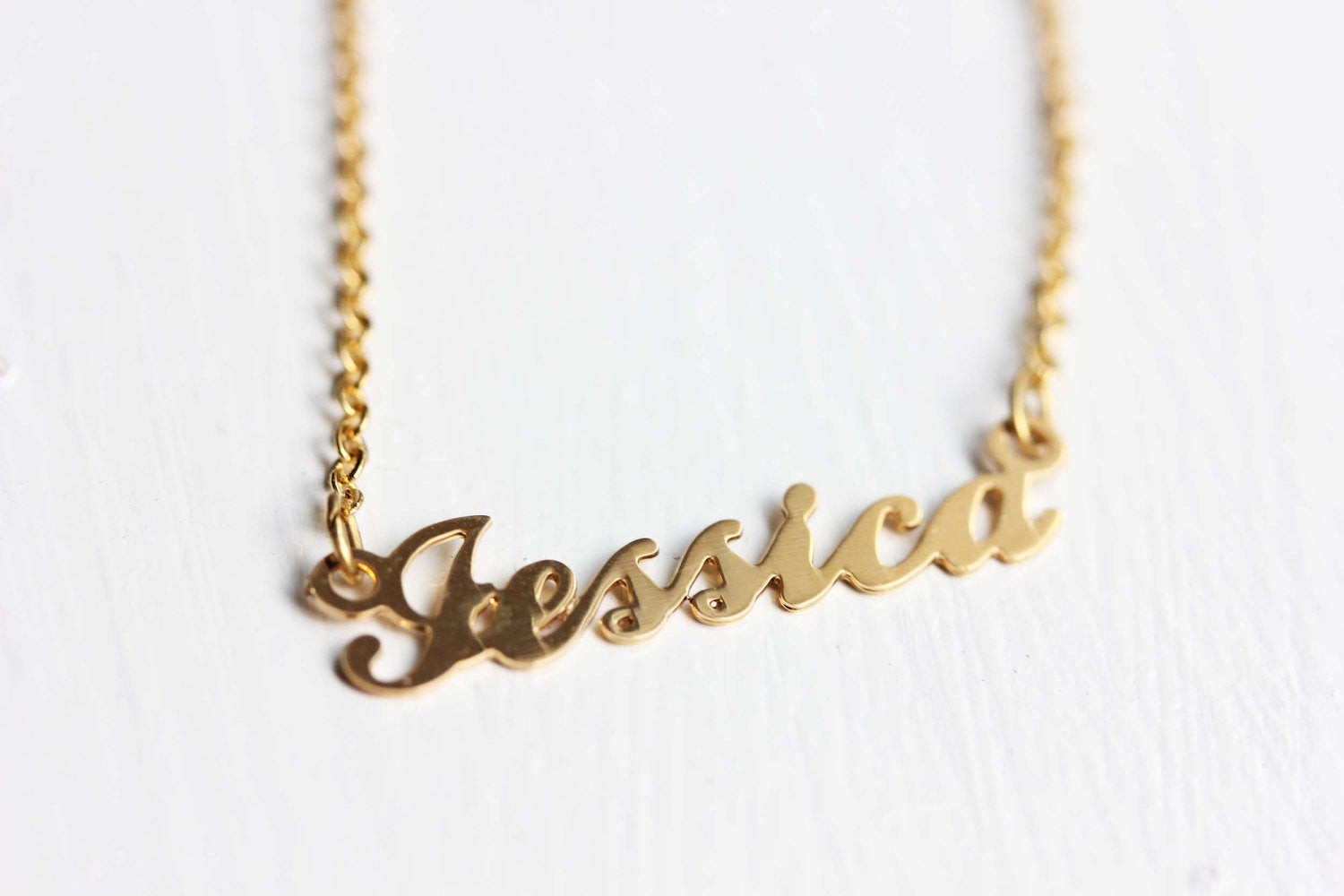 Necklace With Name
 Jessica Name Necklace Vintage Name Necklace Gold Name