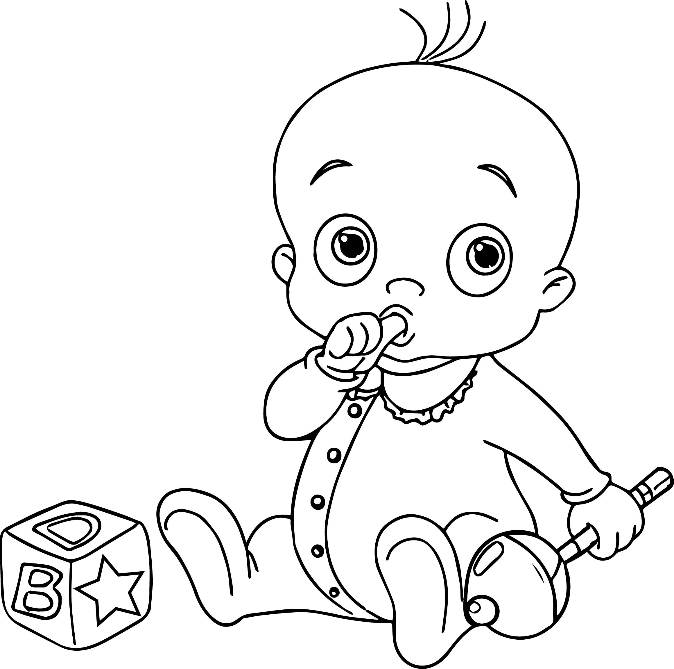 New Baby Coloring Pages
 New Boy Baby Coloring Page