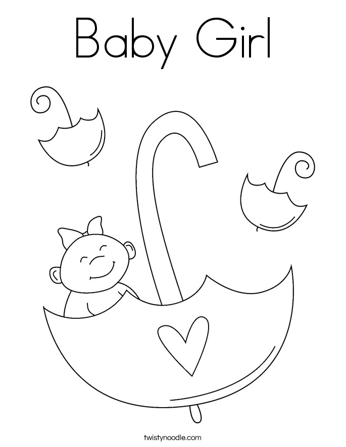 New Baby Coloring Pages
 Baby Girl Coloring Page Twisty Noodle