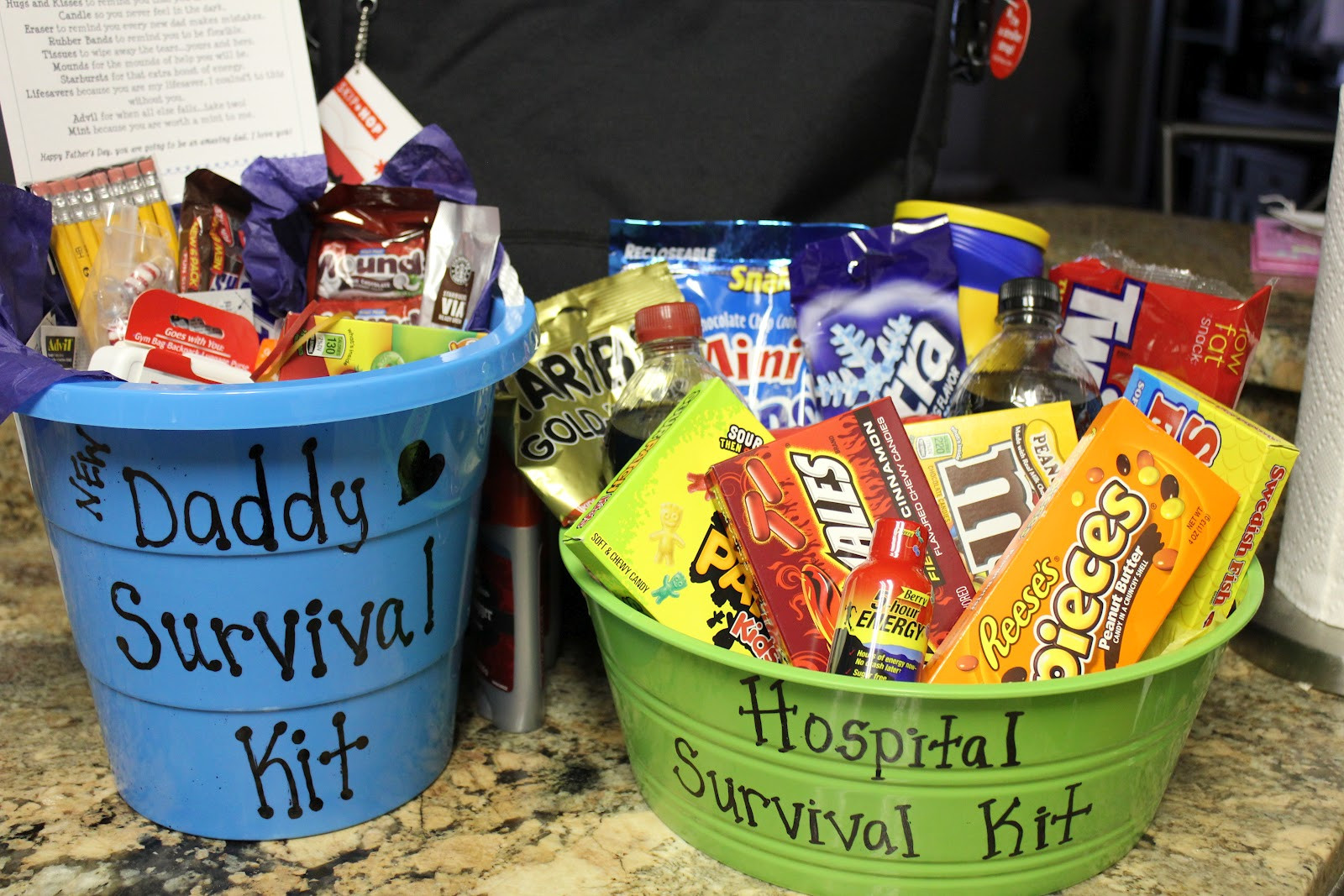 New Dad Gift Basket Ideas
 simply made with love Daddy Survival Kit & Hospital
