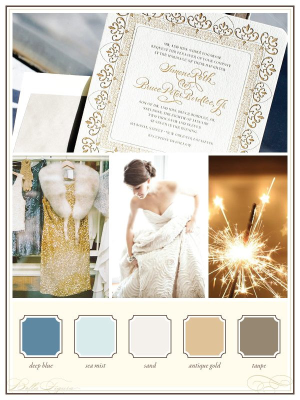New Years Eve Wedding Colors
 Wedding Color Palettes New Year s Eve Glam Bella Figura