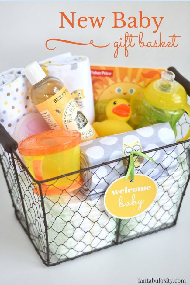 Newborn Baby Gift Baskets Ideas
 42 Fabulous DIY Baby Shower Gifts baby