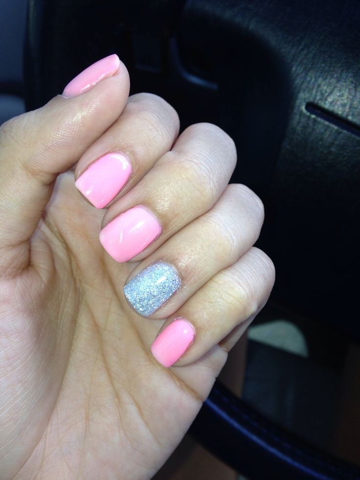 Nexgen Nail Colors
 my nexgen manicure pink w accent glitter nail