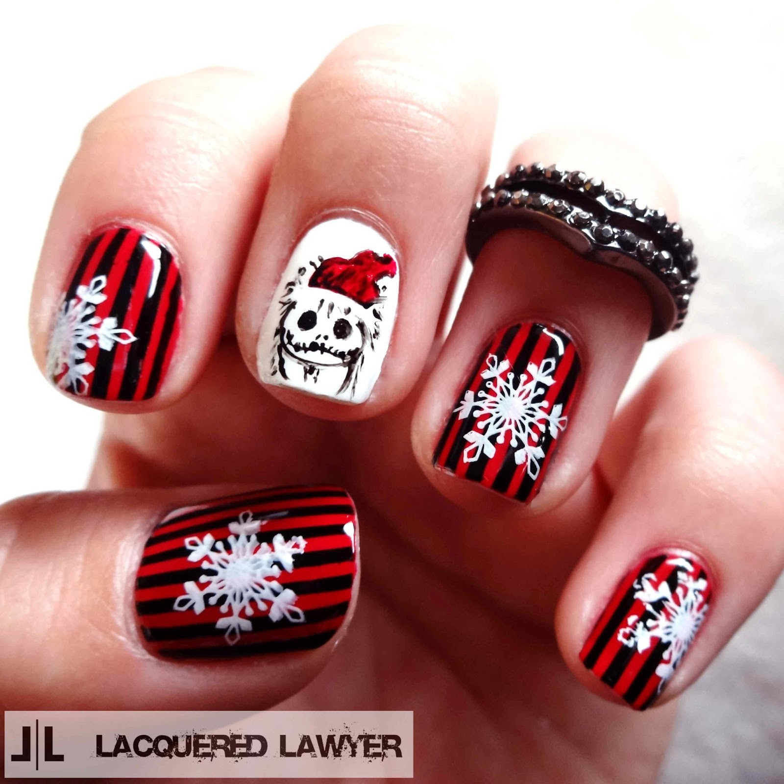 Nightmare Before Christmas Nail Art
 Lacquered Lawyer