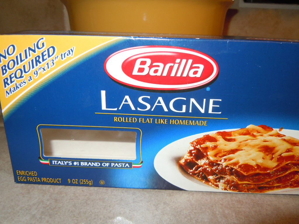 No-Boil Lasagna Noodles
 Won in the Oven Garden Patch Cannelloni