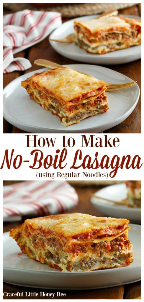 No-Boil Lasagna Noodles
 How to Make No Boil Lasagna using Regular Noodles