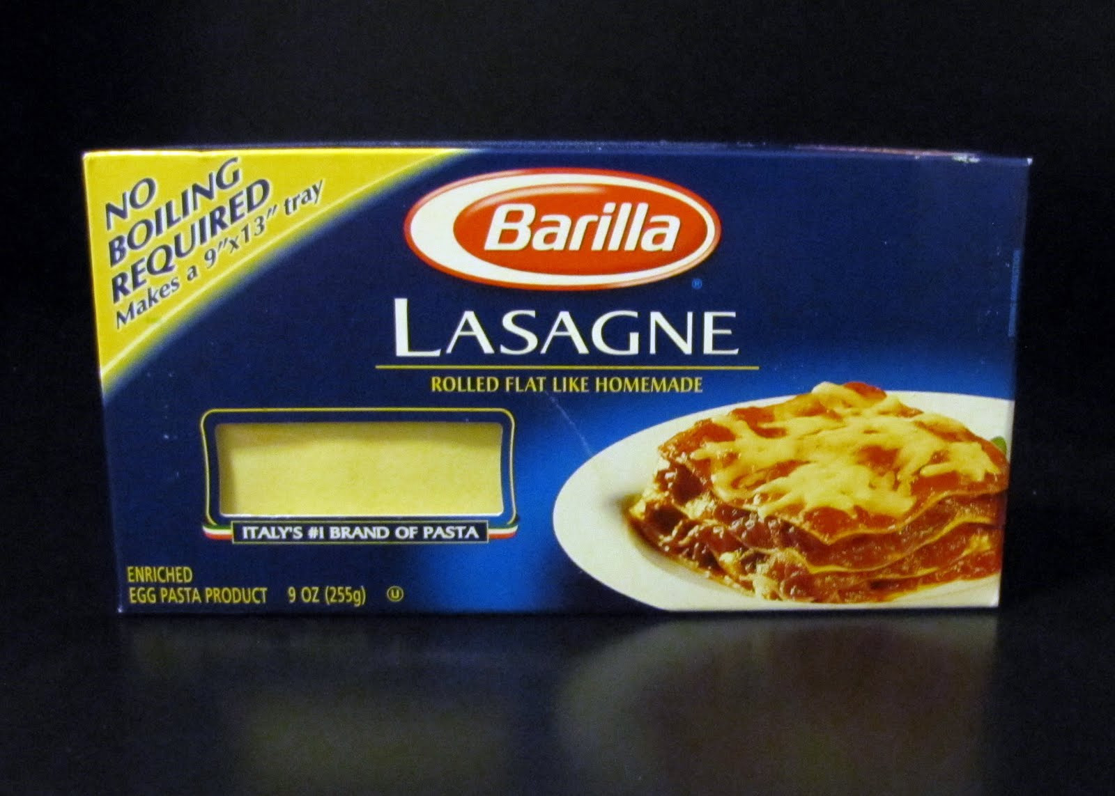 No-Boil Lasagna Noodles
 Smells Like Food in Here Barilla No Boil Required Lasagna