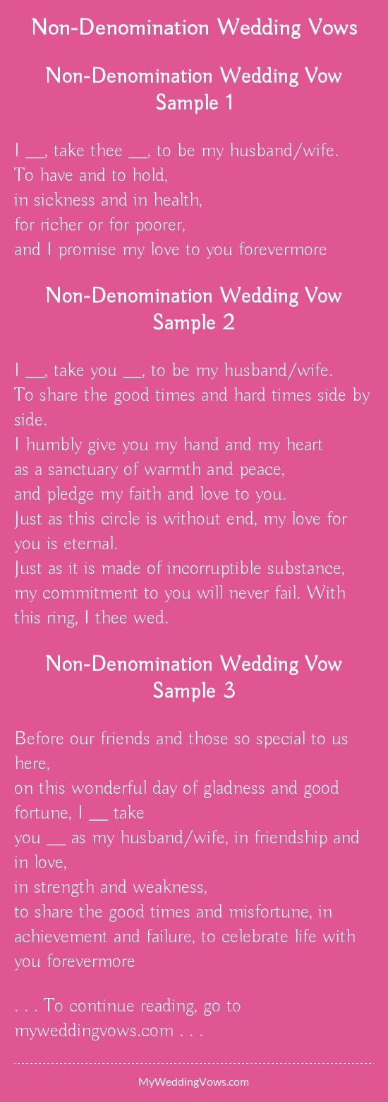 Nontraditional Wedding Vows
 traditional wedding vows best photos Cute Wedding Ideas