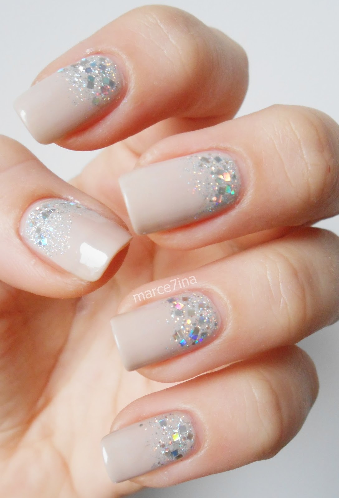 Nude Glitter Nails
 Be Fun and Fabulous with this Top 50 Glitter Ombre Nails