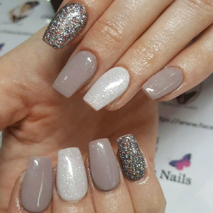 Nude Glitter Nails
 100 Nude Nails Designs for Gorgeously Chic Hands