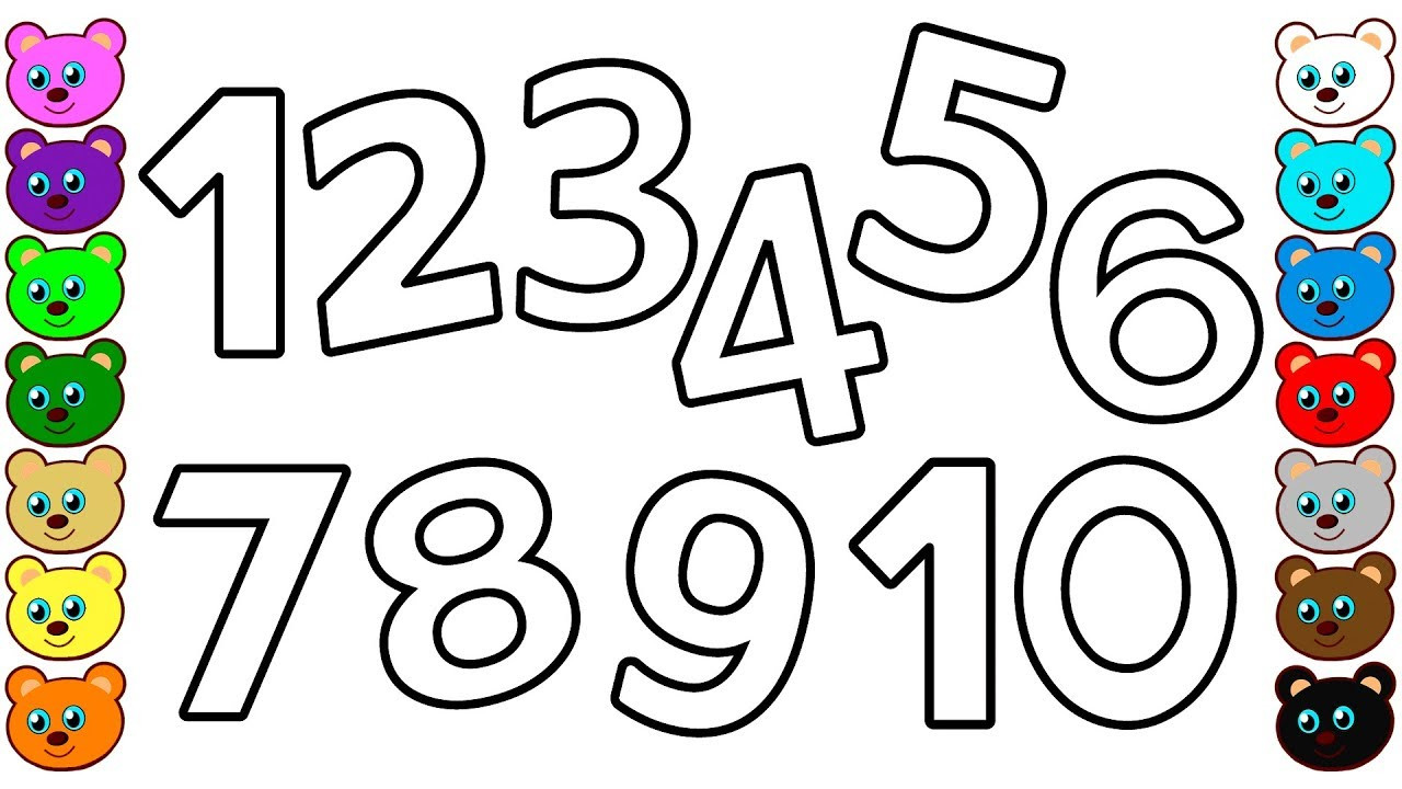 Number Coloring Pages For Toddlers
 Numbers 1 to 10 for Kids Coloring Pages for Toddlers