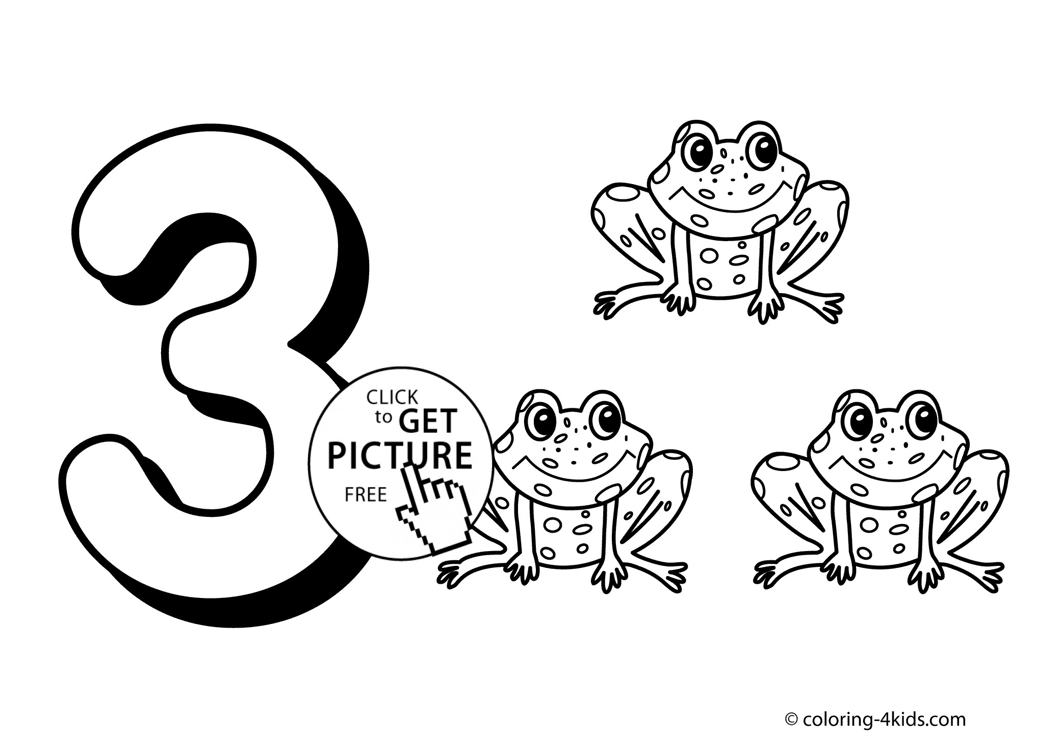 Number Coloring Pages For Toddlers
 3 numbers coloring pages for kids printable free digits
