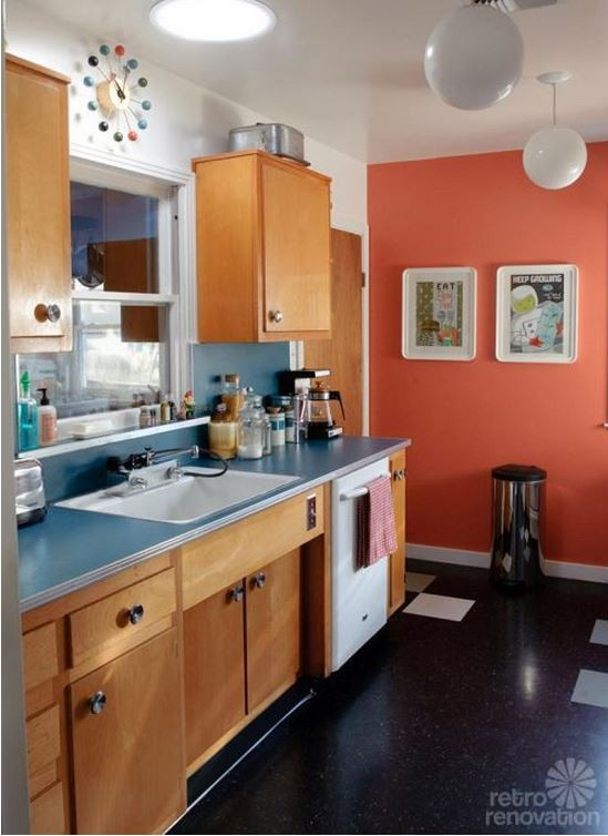 Old Kitchen Remodel
 Sarah s "super economical" retro kitchen remodel featuring