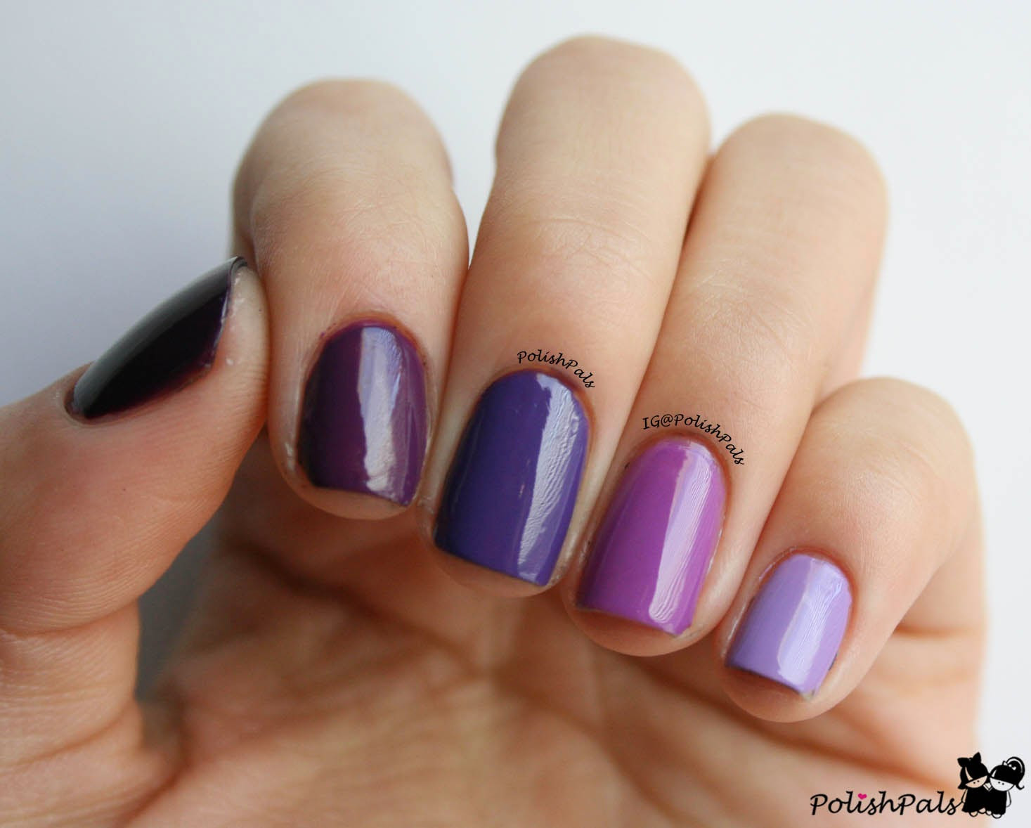 Ombre Nail Art
 Polish Pals Purple Ombre Nails