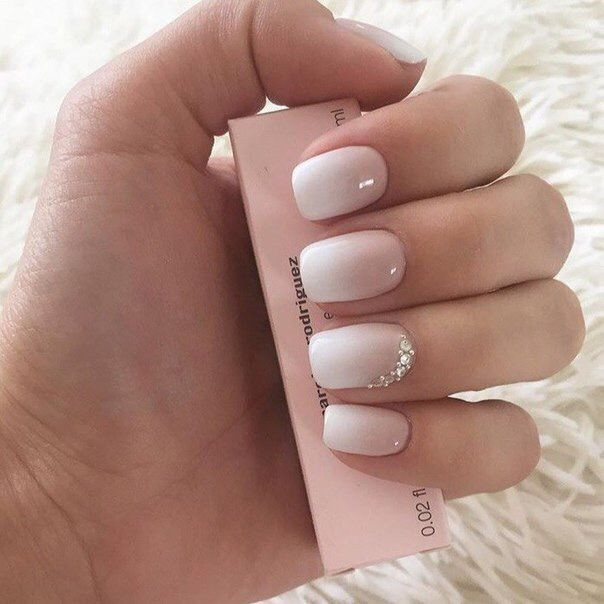 Ombre Wedding Nails
 Ombre and accent nail