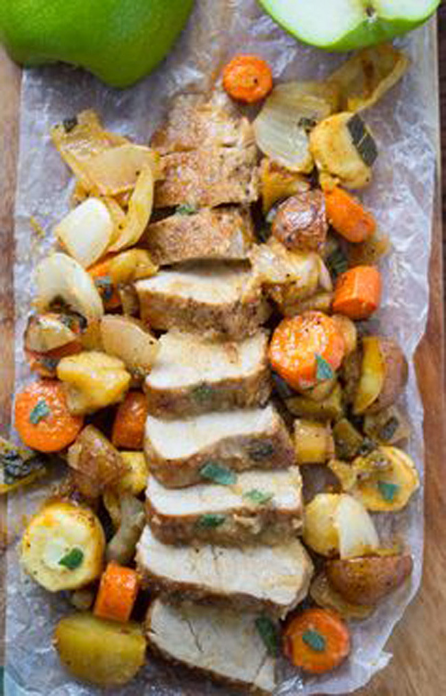 One Pan Pork Chops And Roasted Vegetables
 15 Pork Recipes My Life and Kids