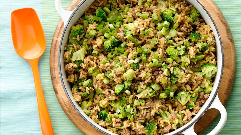 One Pot Meals With Ground Beef
 e Pot Ten Minute Beef and Broccoli Recipe Pillsbury
