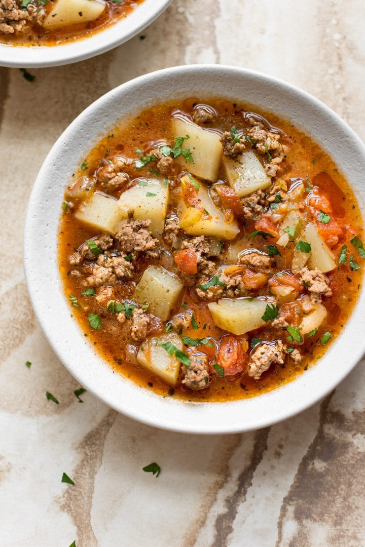 One Pot Meals With Ground Beef
 Instant Pot Hamburger Soup • Salt & Lavender
