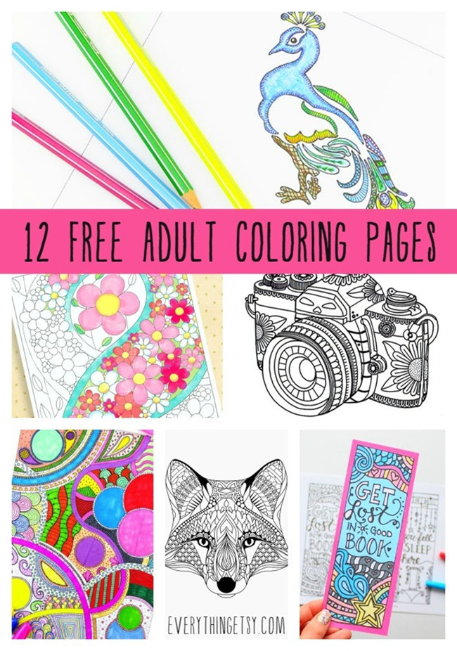 Online Coloring Books For Adults
 12 Free Printable Adult Coloring Pages for Summer
