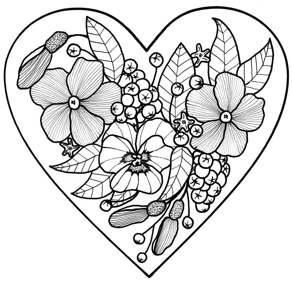 Online Coloring Books For Adults
 All My Love Adult Coloring Page