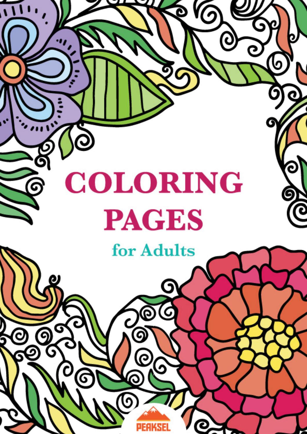Online Coloring Books For Adults
 Coloring Pages for Adults Free Adult Coloring Book by