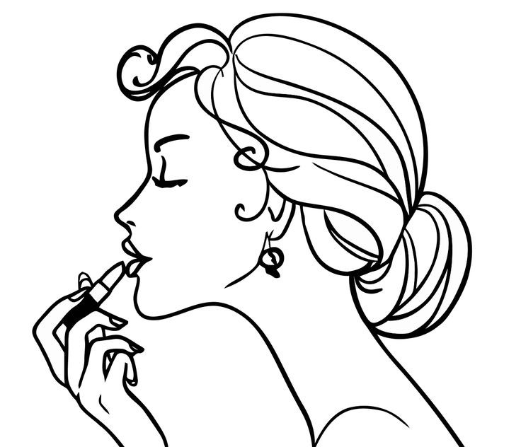 Online Coloring Pages Girls
 Coloring Girls coloring pages for girls makeup cosmetics