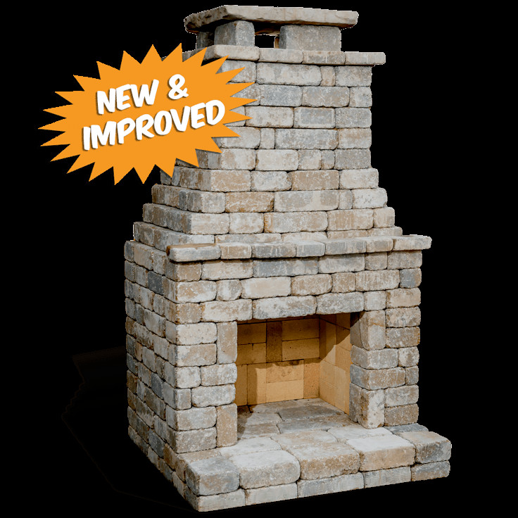 Outdoor Fireplace Kits DIY
 DIY Outdoor Fireplace Kit "Fremont" makes hardscaping