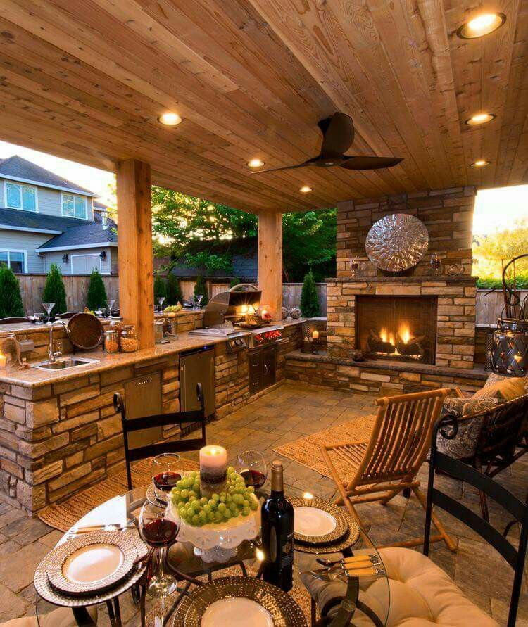 Outdoor Kitchen Designs With Fireplace
 Are you looking for inspiration about Barndominium CLICK