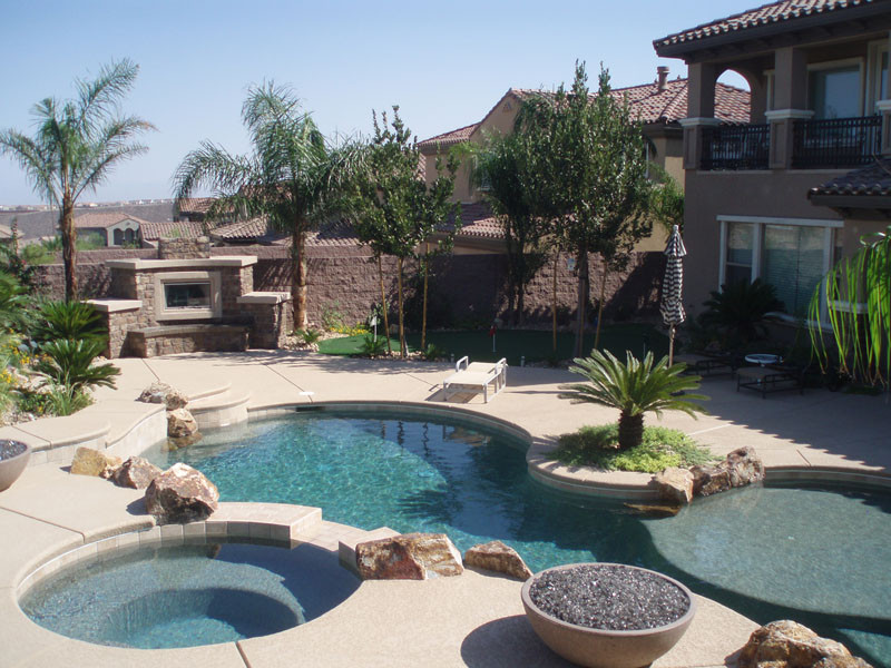 Outdoor Landscape Pool
 Pool Landscapes Las Vegas Pool Builder Designer and