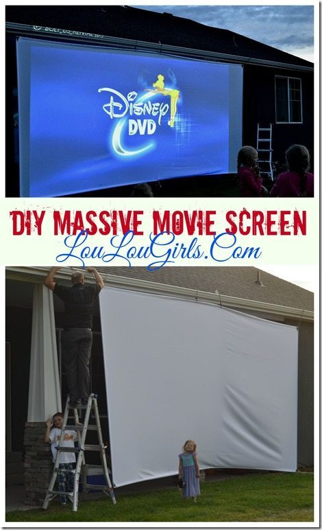 Outdoor Movie Screen DIY
 DIY Massive Movie Screen Instructions Lou Lou Girls