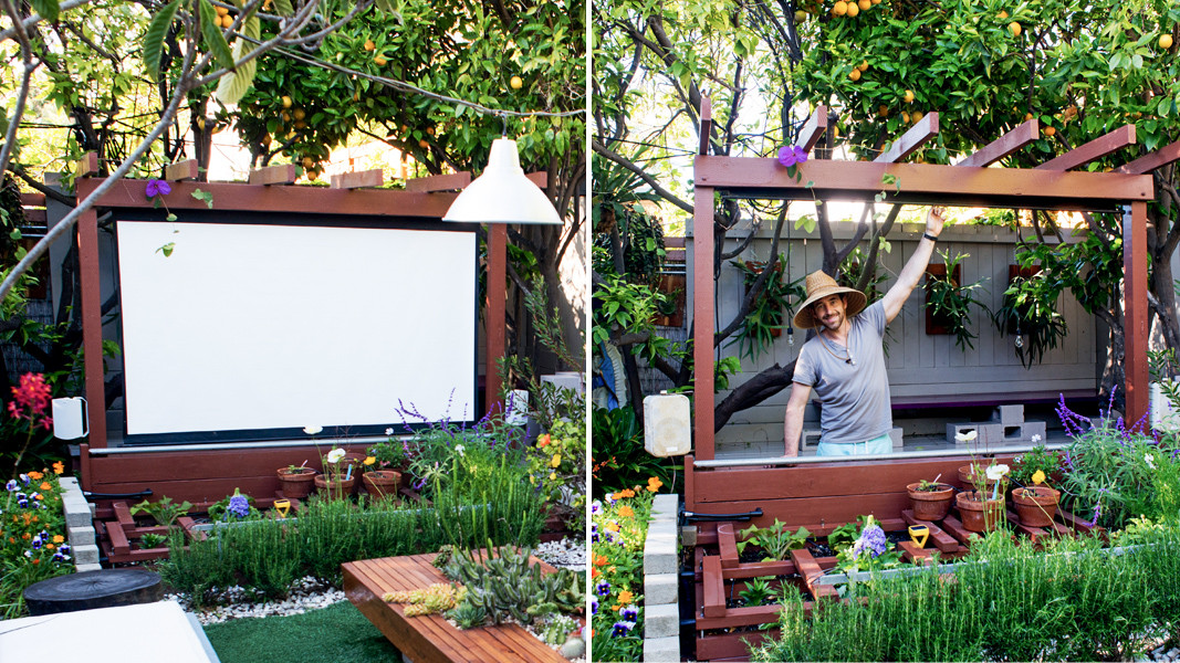 Outdoor Movie Screen DIY
 Show Thyme How to Build an Outdoor Theater in Your Garden